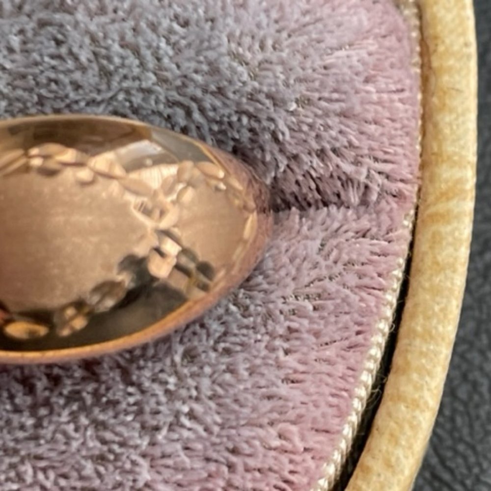 Vintage 14K gold ring polished & brushed gold - Picture 6 of 8